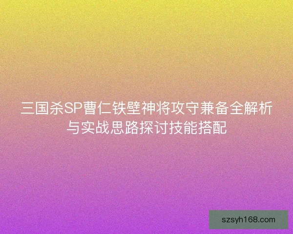 三国杀SP曹仁铁壁神将攻守兼备全解析与实战思路探讨技能搭配